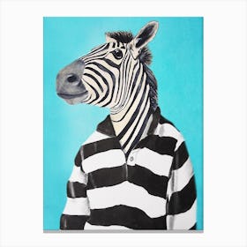 Stripy Zebra Canvas Print