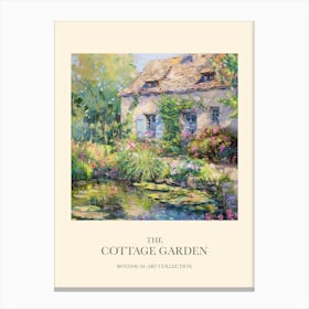Cottage Garden Poster Floral Tapestry 3 Canvas Print