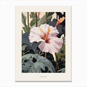 Flower Illustration Hibiscus 2 Poster Canvas Print