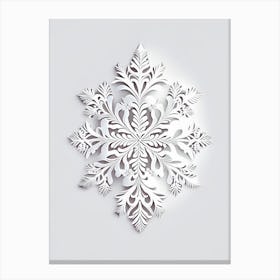 Beauty, Snowflakes, Marker Art 4 Canvas Print