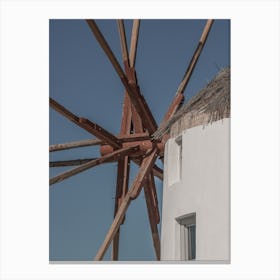 Windmill In Greece Canvas Print