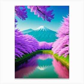 Cherry Blossoms In Japan Cherry Blossoms Mount Fuji Japan 3 Canvas Print