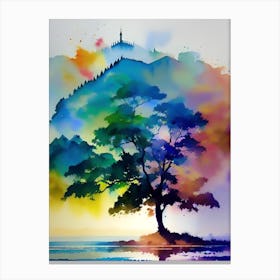 Watercolor Of A Tree Canvas Print