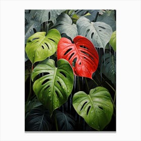 Monstera Leaves 4 Canvas Print