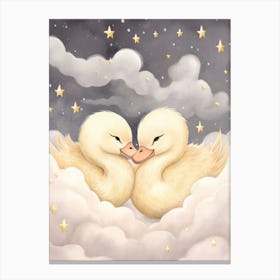 Sleeping Baby Swan Canvas Print