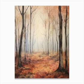 Autumn Forest Landscape Hallerbos Belgium Canvas Print