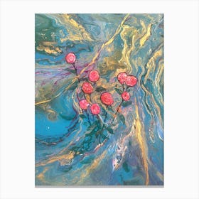 Roses In The Water Canvas Print