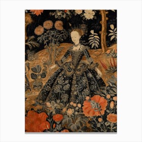 Lady In The Garden Canvas Print