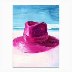 Hat On The Beach 1 Canvas Print