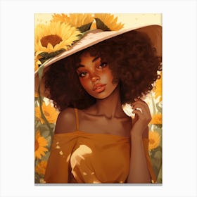 Sunflower Girl 4 Canvas Print