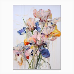 Abstract Flower Painting Iris 1 Canvas Print