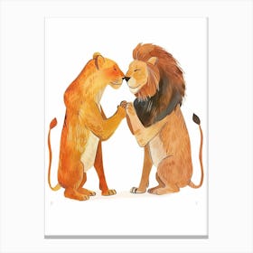 Barbary Lion Rituals Clipart 1 Canvas Print