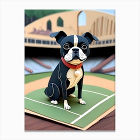 Boston Terrier-Reimagined 27 Canvas Print