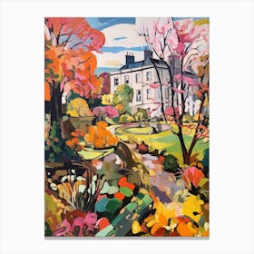 Autumn Gardens Painting Mount Stewart House And Gardens United Kingdom 2 Canvas Print
