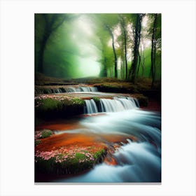 Waterfall In The Forest 19 Canvas Print