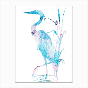 Animal Negative Space ― Crane Canvas Print