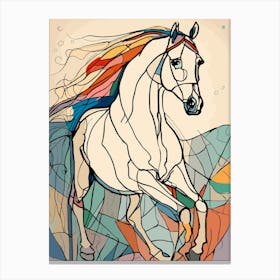 Abstract Horse Illustration Canvas Print