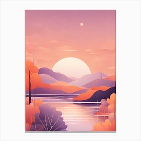 Sunset VECTOR ART Canvas Print