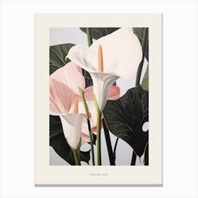 Flower Illustration Calla Lily 4 Poster Canvas Print