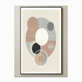 boho Abstract Circles Print Canvas Print