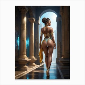 Beautiful And Sexy African American Princess 18 Copy Canvas Print