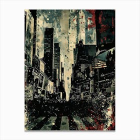 American City: Punk Aesthetic Wall Art Canvas Print