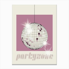 Celebrate The 80s Partyzone Pink Canvas Print