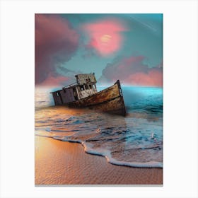 Shooting Star Boat On Shaw Canvas Print
