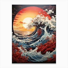 Great Wave Off Kanagawa 27 Canvas Print