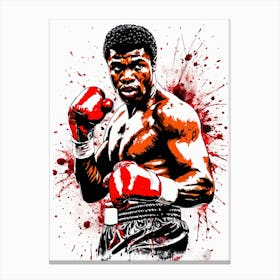 Cassius Clay Portrait Ink Painting (2) Canvas Print