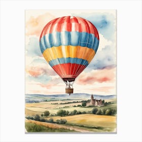 Absolute Reality V16 Watercolor Illustration Of Hot Air Balloo 2 (1) Canvas Print