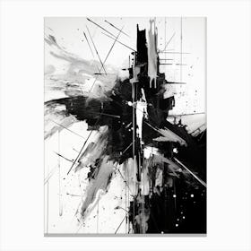 Space Abstract Black And White 3 Canvas Print