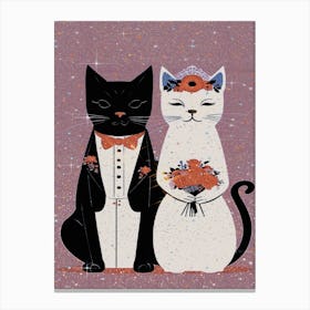 Wedding Cats I Do Canvas Print