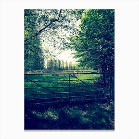 Meat 5 Bar Gate To The Woods Field Countryside Canvas Print