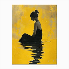 Woman In Water, Minimalism Canvas Print