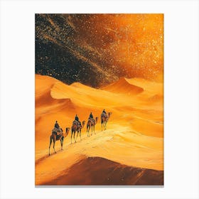 Camel Ride In The Desert 1 Canvas Print