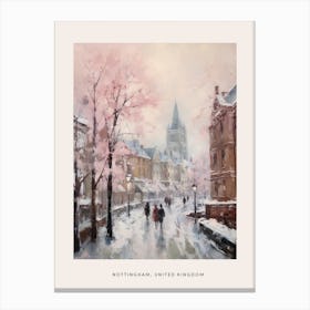 Dreamy Winter Painting Poster Nottingham United Kingdom 3 Canvas Print