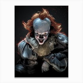 Pennywise It Clown Horror Canvas Print