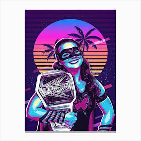 Nikki A S H 80s Retro Canvas Print