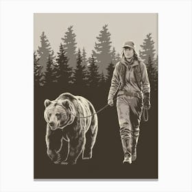 Bear Hunter Canvas Print