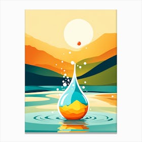 Water Drop VECTOR ART Canvas Print