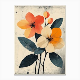 Orange And Yellow Flowers 1 Canvas Print