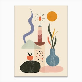 Abstract Objects Flat Illustration 2 Canvas Print