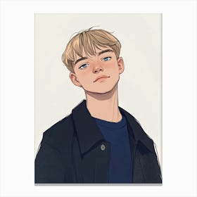 Boy With Blue Eyes Canvas Print