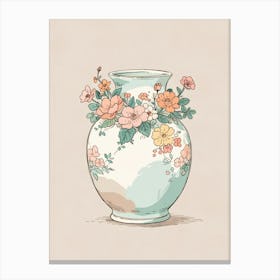 Vase With Flowers 2 Canvas Print