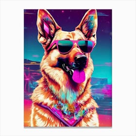 Dog With Sunglasses Canvas Print