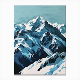 Crisp Minimalism: Alpine Peaks Canvas Print