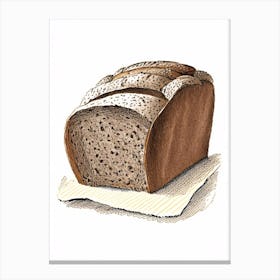 Pumpernickel Bread Bakery Product Quentin Blake Illustration Canvas Print