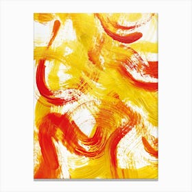 Golden Orange Abstract Canvas Print