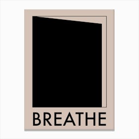 Breathe Retro Motivational Canvas Print